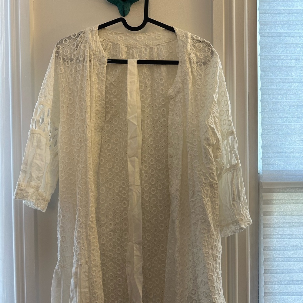 White Lace Kimono Cardigan